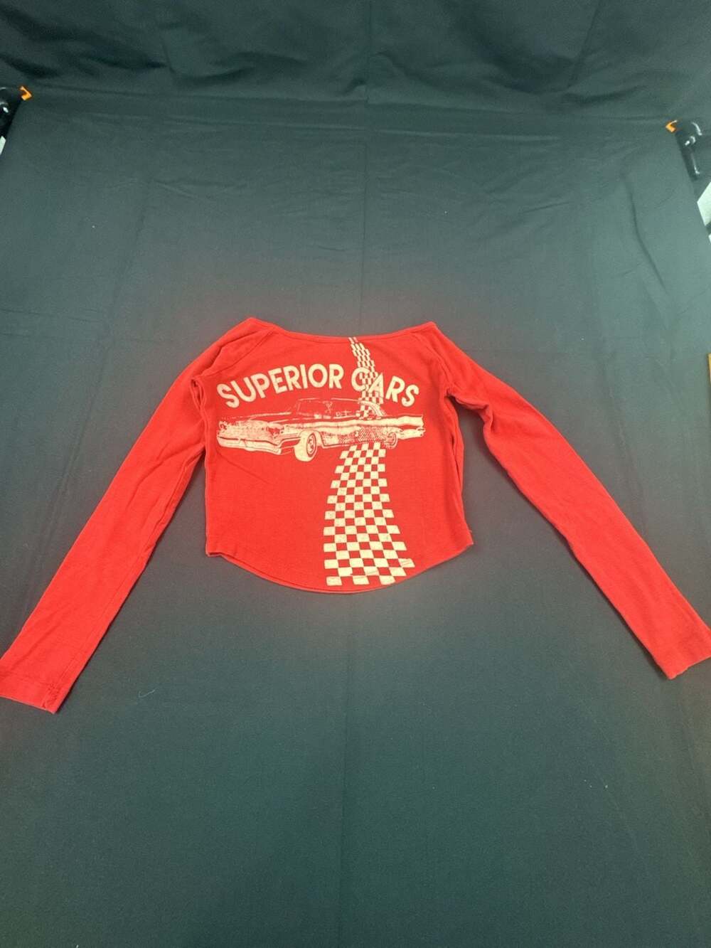 Superior Cars Long Sleeve Cropped Graphic Tee